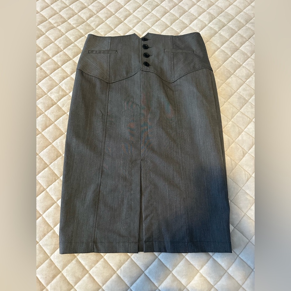 spacegirlz womens juniors gray pencil skirt